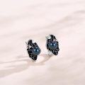 wholesale 925 Sterling Silver Black Pearl Leverback Earrings 15mm for Women Gifts-0-1