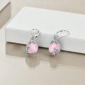 wholesale 925 Sterling Silver Teardrop Earrings Wholesale With Blue Gemstone And Scroll Design-0-15