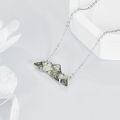 wholesale 925 Sterling Silver Natural Moss Agate Mountain Range Teardrop Pendant Necklace-0-3