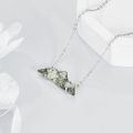 wholesale 925 Sterling Silver Natural Moss Agate Mountain Range Teardrop Pendant Necklace-0-3