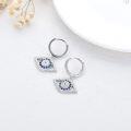 wholesale 925 Sterling Silver Blue Evil Eye Drop Earrings Turkish Amulet Jewelry for Women Girls Gifts-0-3