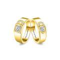 TOUPOP 10k 14k 18k Gold Moissanite Engagement Wedding Ring Set for Couples-0-0