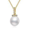 TOUPOP 14K Gold Freshwater Cultured Pearl Necklace-0-0