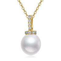 TOUPOP 14K Gold Freshwater Cultured Pearl Necklace-undefined