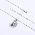 wholesale 925 Sterling Silver 925 Green Jasper Moon & Corgi Pendant Necklaces - Graduation Gifts for Women-0-4