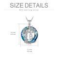 wholesale 925 Sterling Silver Blue Crystal Tree of Life Initial Necklace Family Letter Pendant Birthday Mother s Day Gifts for Her-0-65