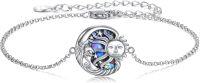 wholesale 925 Sterling Silver Sun and Moon Charm Bracelet for Women - Surfboard Wonderland Design Gift for Wife/Mother/Sister-Sun and Moon