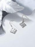 wholesale 925 Sterling Silver Celtic Knot Triangle Drop Earrings for Women Irish  Ideas-0-2