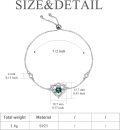 wholesale 925 Sterling Silver Emerald Claddagh Bolo Bracelet with Celtic Knot and CZ Stones Gift for Her-0-4