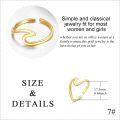 wholesale 9K Gold Adjustable Ring - Minimalist Wave Design with Free Form Stones-0-4