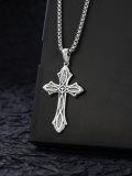 wholesale 925 Sterling Silver &  Celtic Crucifix Cross Pendant Necklace for Men and Women-0-4