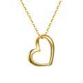 wholesale 14K Gold Hollow Heart Pendant Chain Necklace for Women Gifts-0-0