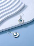 wholesale 925 Sterling Silver Teardrop Turquoise Bohemian Drop Earrings-0-4
