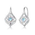 wholesale 925 Sterling Silver Moonstone Triquetra Earrings-0-1