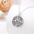 wholesale 925 Sterling Silver Abalone Shell Compass Tree of Life Star of David Pendant Necklace for Women Girls  45cm Chain Length-0-2