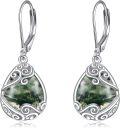 wholesale Sterling Silver Moonstone Leverback Teardrop Dangle Earrings for Women-0-72