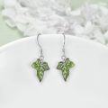 wholesale 925 Sterling Silver Ivy Leaf Dangle Earrings Handcrafted Nature Inspired Gifts for Women-0-2