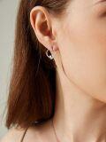 wholesale 925 Sterling Silver Enamel Volleyball Hoop Earrings - Sports  for Women-0-2