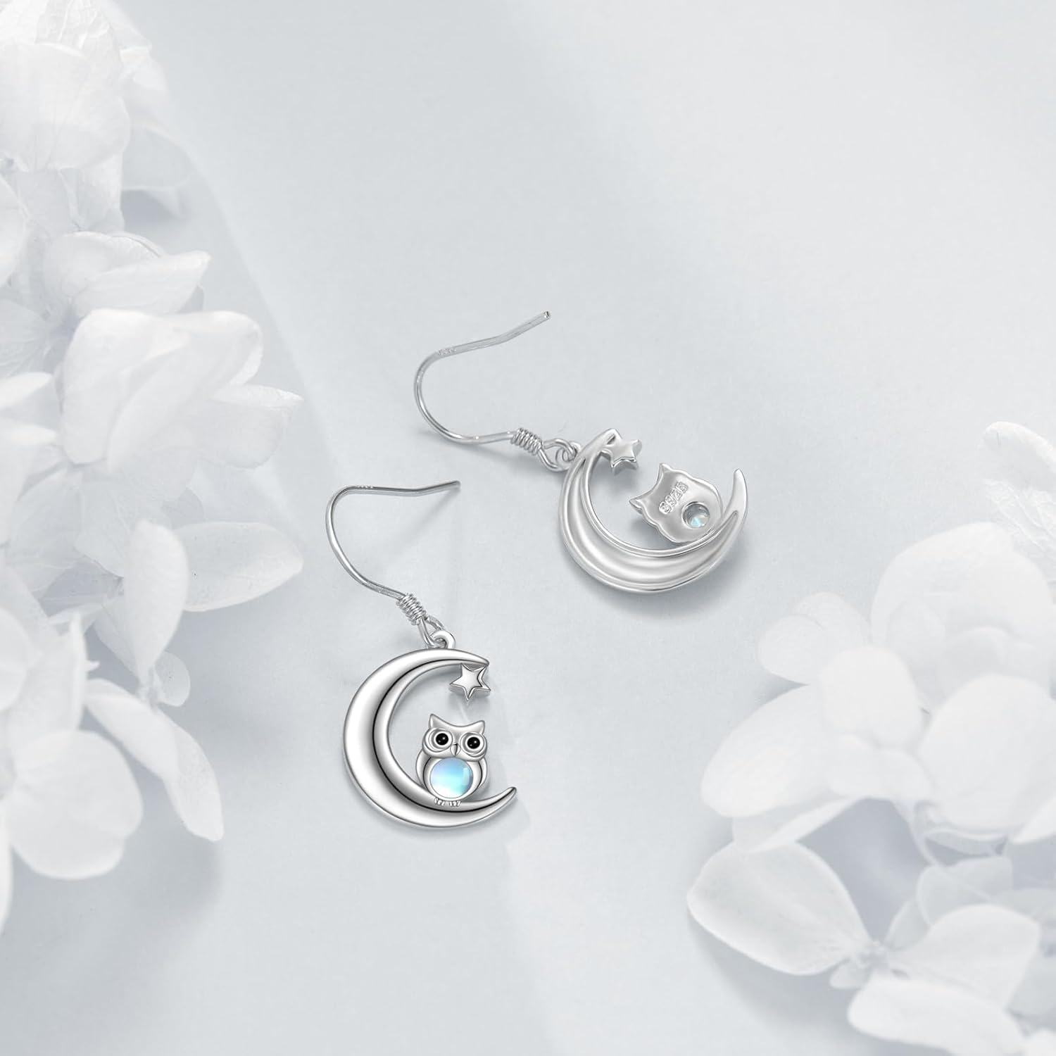 Sterling Silver Blue Butterfly Drop Earrings Gift for Women-0-4