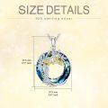 wholesale TOUPOP Insect Animal Theme Tree Of Life Sterling Silver Bee Pendant Necklace With Blue Crystal Cremation Jewelry Birthday Memorial Gifts For Women, Bee -0-5