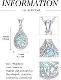 wholesale 925 Sterling Silver Blue Moonstone Teardrop Filigree Pendant Necklace-0-4