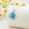 wholesale Sterling Silver Natural Gemstone Filigree Teardrop Pendant Necklace for Mom-0-27