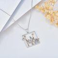 wholesale 925 Sterling Silver Giraffe Family Pendant Necklaces for Women Girls Mom Dad Kids s-0-2