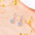 wholesale 925 Sterling Silver Hypoallergenic Lotus Flower Leverback Dangle Drop Earrings-0-4