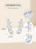 wholesale TOUPOP S925 Sterling Silver Ear Climbers Earrings For Women Silver Earrings For Women Hypoallergenic Crawler Earrings Gift For Her -0-3
