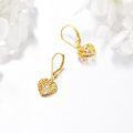 wholesale 14K Gold Vintage Heart Earrings with Filigree Design, Hypoallergenic, 25.7mm, Gift Boxed-0-3