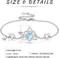 wholesale 925 Sterling Silver Celtic Moonstone Heart Trinity Knot Charm Bracelet for Womenç±å°å°ç»ä¸å¶èæé¾-0-4