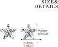 wholesale 925 Sterling Silver Star Shaped Crystal Stud Earrings with Five-Prong Setting for Women-0-2