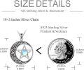 wholesale 925 Sterling Silver Opalite Moon Star Witch Pendant Necklace-0-1