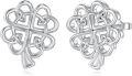 wholesale 925 Sterling Silver Celtic Knot Clover Stud Earrings for Women-0-0