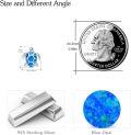 wholesale 925 Sterling Silver Blue Opal Sea Turtle Stud Earrings Hawaiian Beach s for Women Girlfriend-0-5