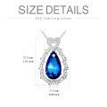 TOUPOP Sterling Silver Crystal Pendant Necklace For Women Birthday Christmas Gifts-0-3