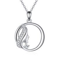 wholesale 925 Sterling Silver Alphabet A Z Initial Letter Pendant Necklace for Women Jewelry Gifts-O