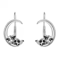 TOUPOP Sterling Silver Moon Animals Dangle Drop Hoop Earrings For Women-0-0