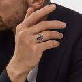 wholesale 925 Sterling Silver Skull Rings Wholesale With Cross Detail-0-5