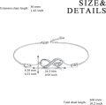 wholesale 925 Sterling Silver Infinity Heart Anklet with Cubic Zirconia-Cut CZ Adjustible Dainty Foot Jewelry-0-5