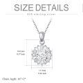 TOUPOP Sterling Silver Cubic Zirconia Circle Pendant Necklace-0-4