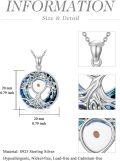 wholesale TOUPOP Mustard Seed Necklace Sterling Silver Turquoise Mountain Tree Of Life Mustard Seed Pendant Crystal Jewelry Birthday Christmas Mothers Day Gifts For Women Mom Daughter -0-3