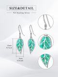 wholesale 925 Sterling Silver Leaf Opal Drop Earrings - Mother's Day Gifts for Women-0-11