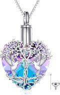 wholesale TOUPOP Hummingbird Urn Necklace For Ashes Sterling Silver Crystal Cremation Jewelry -0-0