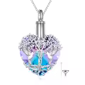 TOUPOP Sterling Silver Crystal Hummingbird Urn Necklace For Ashes-0-0
