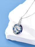 wholesale 925 Sterling Silver Phoenix Crystal Pendant Necklace Women -0-1
