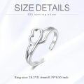 wholesale 925 Sterling Silver Stackable Adjustable Open Rings for Women Christmas Gift for Her Wife Mother Girlfriend-0-4