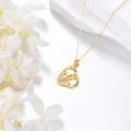 wholesale 14K Gold I Love You Forever Heart Cross Pendant Necklace for Women-0-2