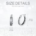 wholesale 925 Sterling Silver 925 Hypoallergenic Small Geometric Patterned Hoop Earrings for Women-0-4