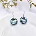 TOUPOP Sterling Silver Blue Crystal Animals Dangle Drop Earrings-0-1